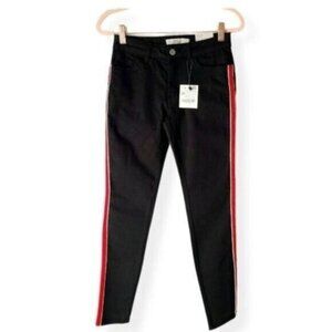 NWT Zara Black Striped Skinny Jeans